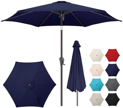 9 Foot Outdoor Patio Umbrella with UV Protection and Waterproof Coating