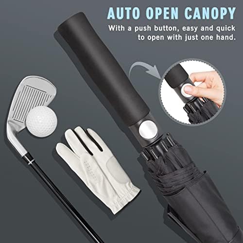 ZOMAKE Large Golf Umbrella Double Canopy Weather-Resistant Insulated Vented Canopy Lightweight Stylish