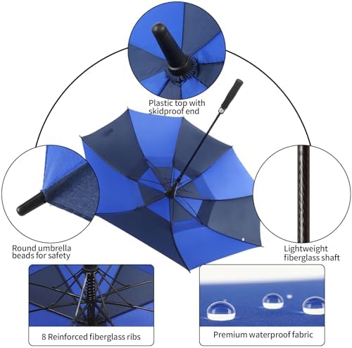 Automatic Open Windproof Golf Umbrella Extra Large Durable