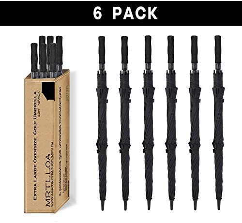 MRTLLOA 6 Pack Golf Umbrellas Automatic Open Double Canopy Vented 68 62 Inch