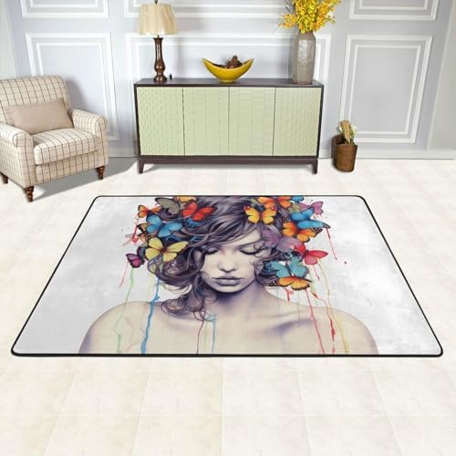 Beauty and Butterfly Non-Slip Floor Mat
