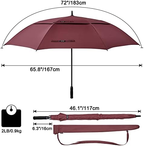 G4Free 72-Inch Golf Umbrella Compact Durable Lightweight