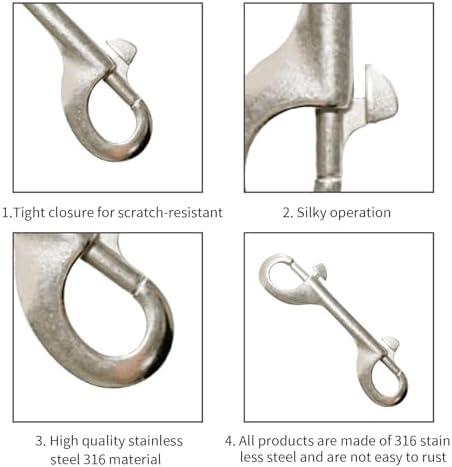 YUEX MER 316 Stainless Steel Double Ended Snap Clip 70g