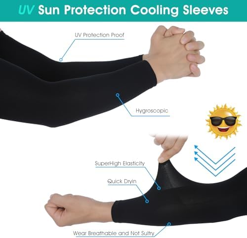 2 Pairs Kids Arm Sleeves for Basketball Sun Protection in Style