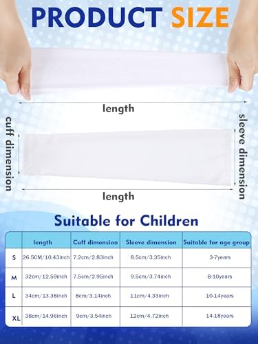 Newcotte 12 Pairs Kids Compression Arm Sleeves