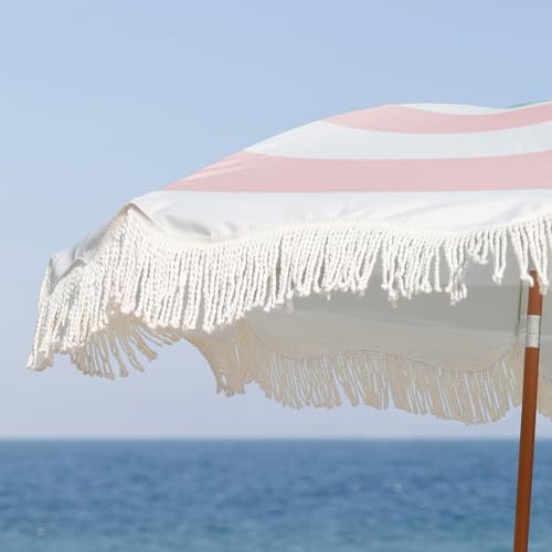 AMMSUN Boho Fringe Umbrella Tassel UPF50 Protection