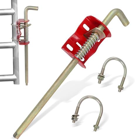 Ruralty Farm Gate Anchor 18in Spring-Loaded Cattle Gate Drop Rod
