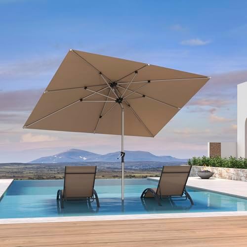 Elegant Purple Patio Umbrella with Tilt Adjustment for 65x10 PoolsLawns