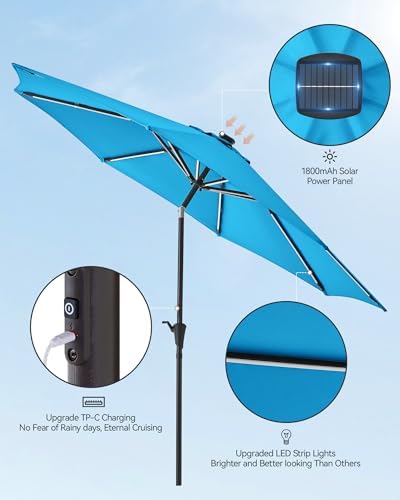 PeakVonder 10 FT Outdoor Umbrella