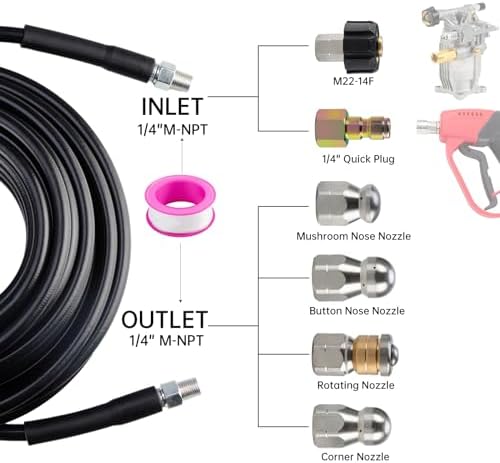 Professional Sewer Jetting Kit for Pressure Washer
