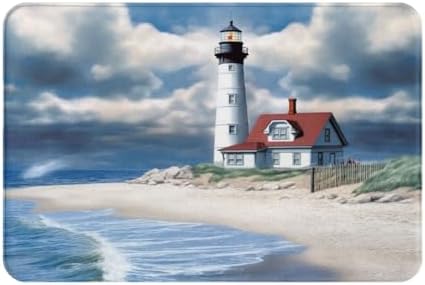 Beach Lighthouse Welcome Mat