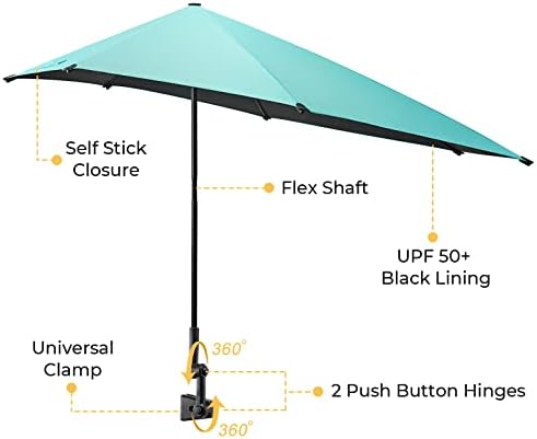 G4Free UPF 50 Adjustable Beach Umbrella XL