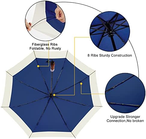 Lejorain Golf Umbrella - 54in Portable Windproof