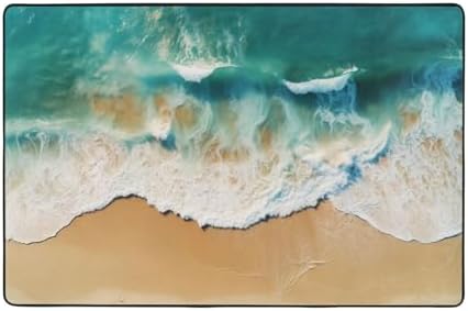 Seaside Beach Flannel Non-Slip Floor Mat 36x24