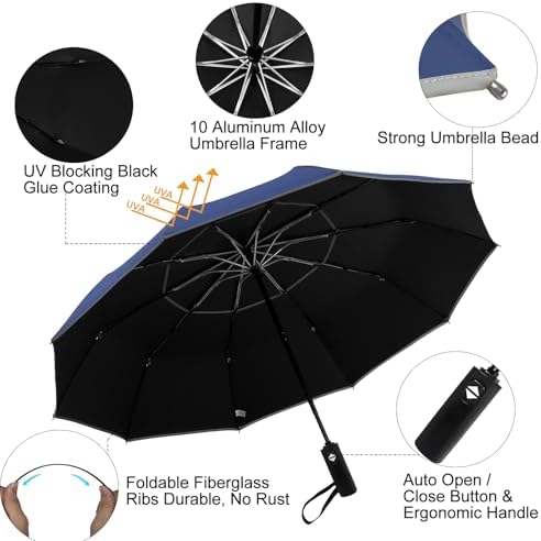 Satol Extra Large Golf Umbrella Yourcompact companion for Rain Sun
