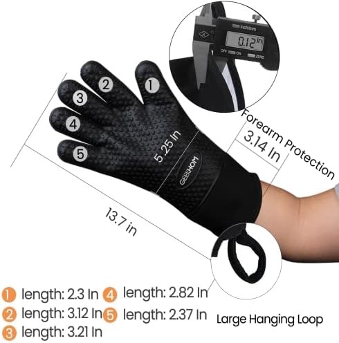 Heat-Resistant Silicone Grilling Gloves for Barbecue Cooking