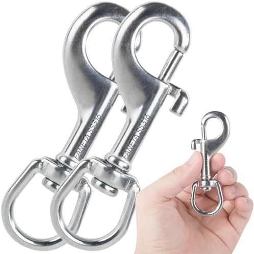 316 Stainless Steel Flag Pole Swivel Snap Hook Set of 2