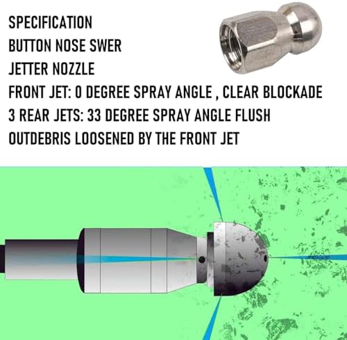 Efficient Drain Cleaner - Hourleey Sewer Jetter Kit for Pressure Washer