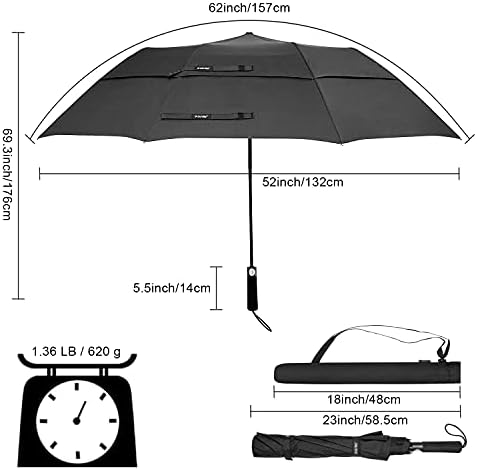 Packing Pro G4Free 62-Inch Golf Umbrella
