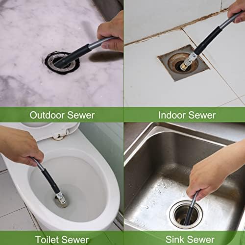 West Bay 100FT Pressure Washer Sewer Jetter Kit for Deep Cleaning