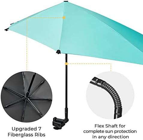 G4Free UPF 50 Adjustable Beach Umbrella XL