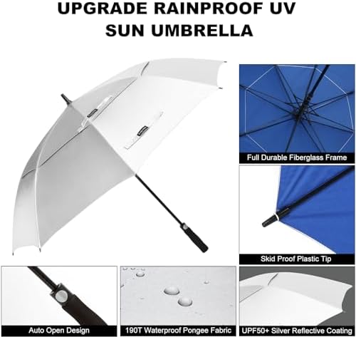 68 Arc Golf Umbrella UPF50 Protection