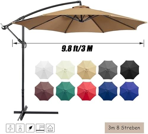 10FT 8 ribs patio umbrella canopy refresh your look