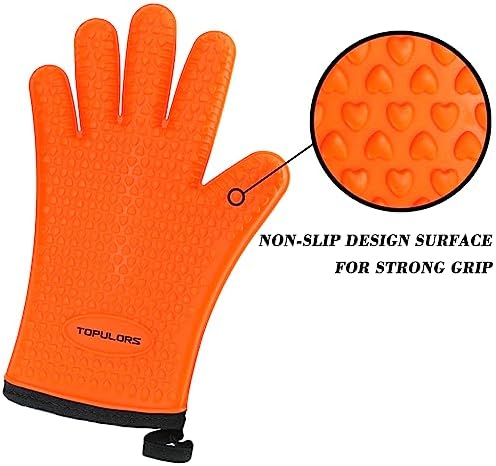 Heat-Resistant Silicone Gloves for Grill BBQ