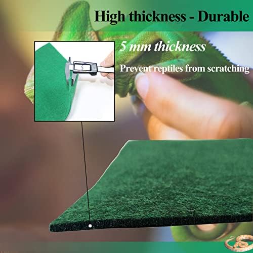 Hercouchi Reptile Carpet Durable Soft for Bearded Dragon Terrace