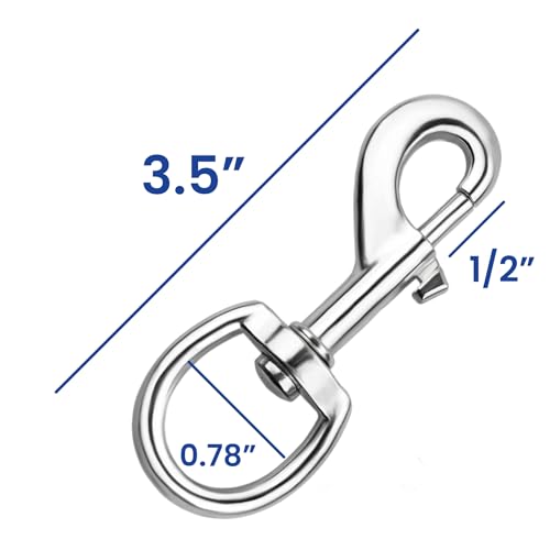 4pc Heavy Duty Flagpole Swivel Snap Clips Hooks