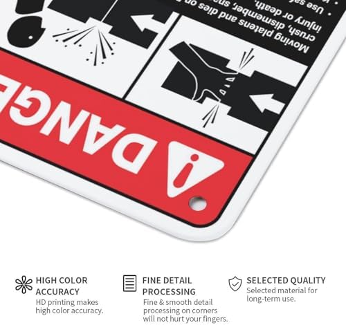 Danger Die Casting Machine Guidelines Sign