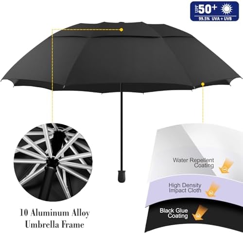 UPF 50 Golf Umbrella UV Protecting Shade