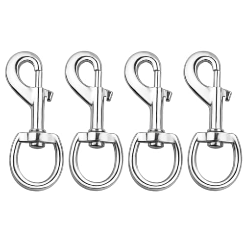 4pc Heavy Duty Flagpole Swivel Snap Clips Hooks
