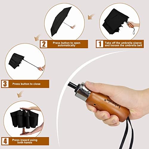 Lejorain Golf Umbrella - Lightweight Double Canopy Portable