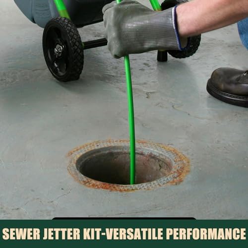 Piseve 50FT Sewer Jetter Kit for 5800PSI Pressure Washer