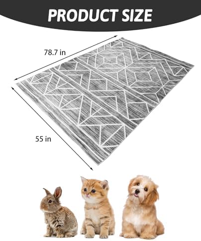 Adjustable 79 x 55 Washable Mat for Bunnies More
