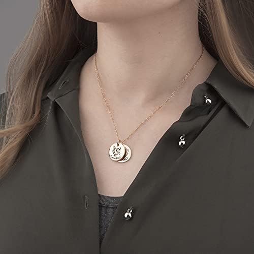 Anavia Personalized Pet Portrait Necklace with Multi Disc Design