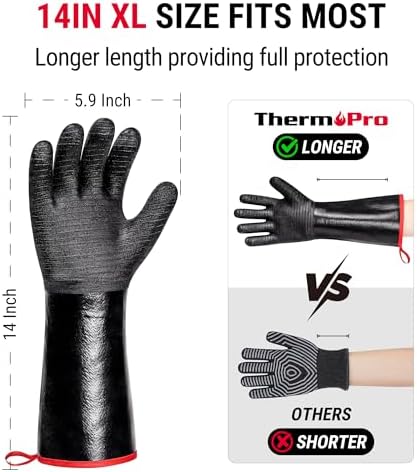 ThermoPro Heat Resistant BBQ Gloves 14 Inches