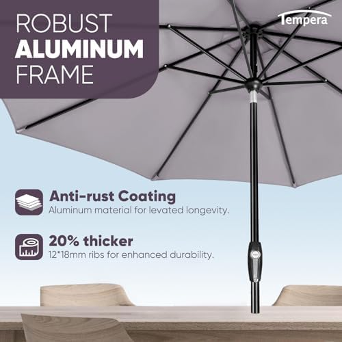 Sun in Style Tempera Outdoor Table Umbrella with Auto Tilt Durability