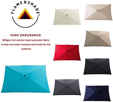 Versatile Outdoor Umbrella FLAMESHADE 65x10ft