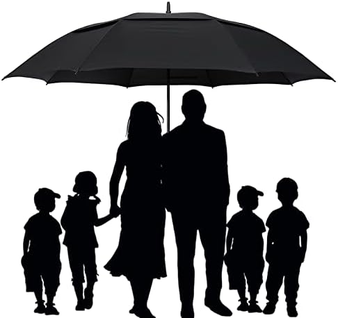 G4Free 72 Inch Automatic Golf Umbrella with Double Canopy Ventilation and Windproof Design