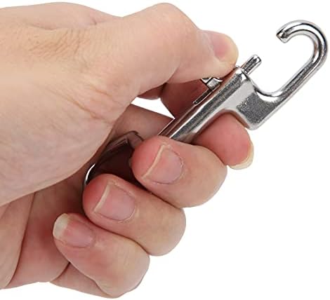 Qiilu Durable Stainless Steel Diving Clips Ergonomic Design 90mm