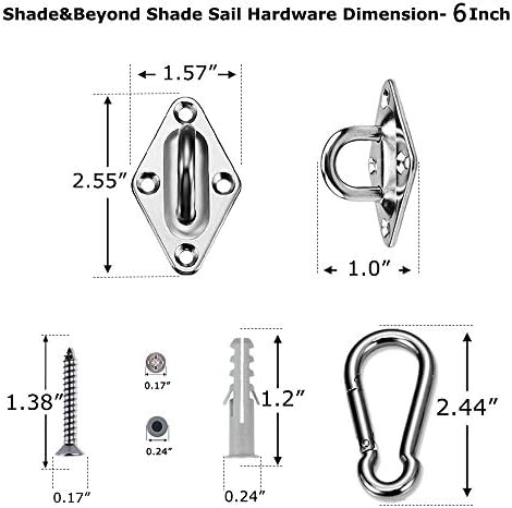 24-Piece Stainless Steel Shade Sail Hardware Kit