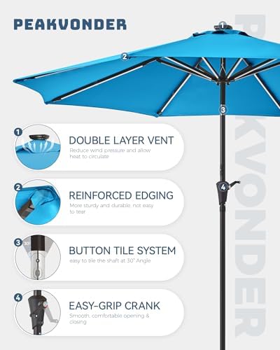 PeakVonder 10 FT Outdoor Umbrella