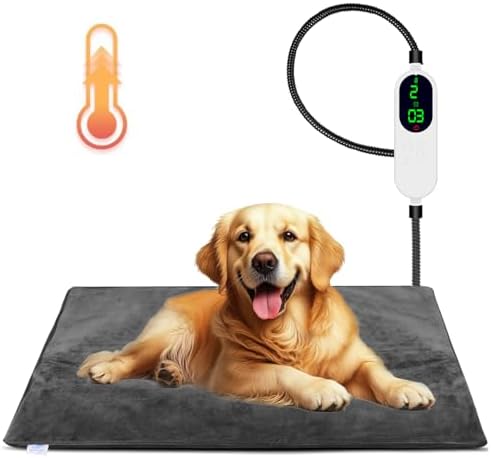 Comfort with Heat Adjustable Pet Heating Pad for Dogs Cats