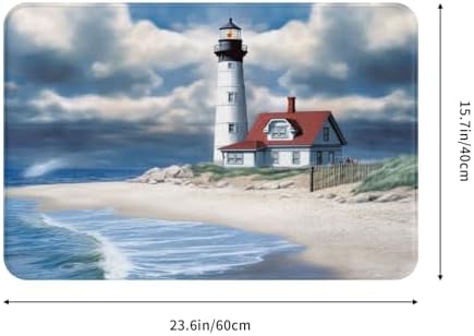 Beach Lighthouse Welcome Mat