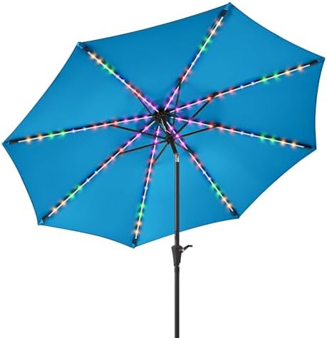 LUXury patio umbrella with SOLAr Lights