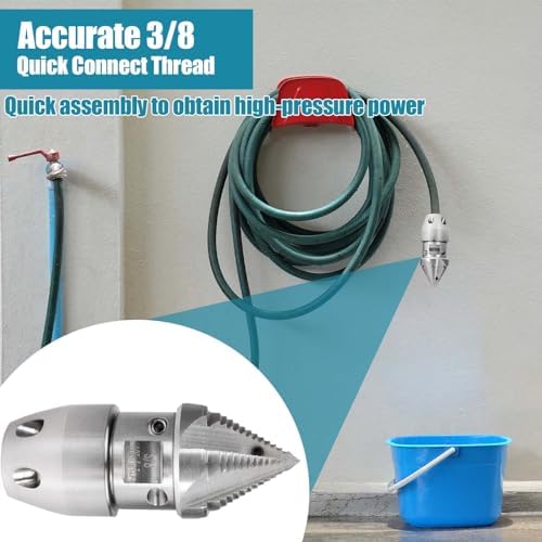 Bghdas 70 LMIN Stainless Steel 38 NPT Cleaning Nozzle Silver Head