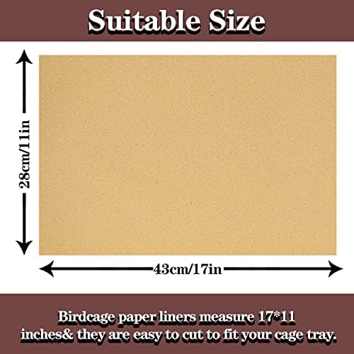 30PCS Bird Cage Gravel Liner Paper Kit