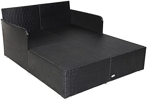 Relax in Style outdoor rattan daybed HAPPYGRILL